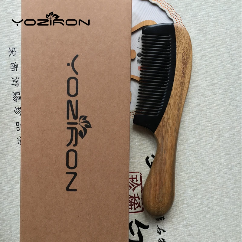 YOZIRON бык рога дорогой антистатическое дерево для массажа зеленые сандаловые