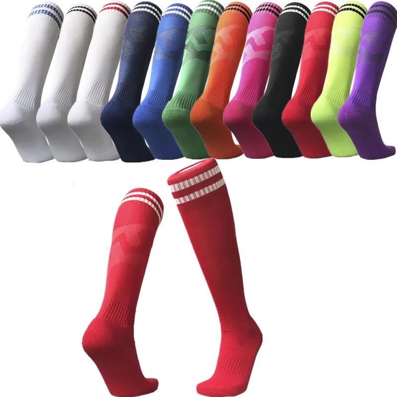 Плотные детские футбольные носки для мужчин и женщин леггинсы до колена длина