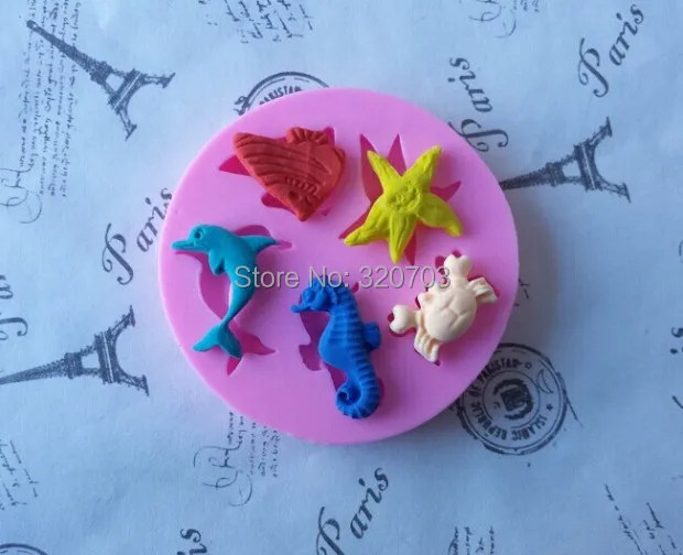 2014 Новый дизайн тропическая рыба Краб Дельфин чернила гиппокампа Морская звезда