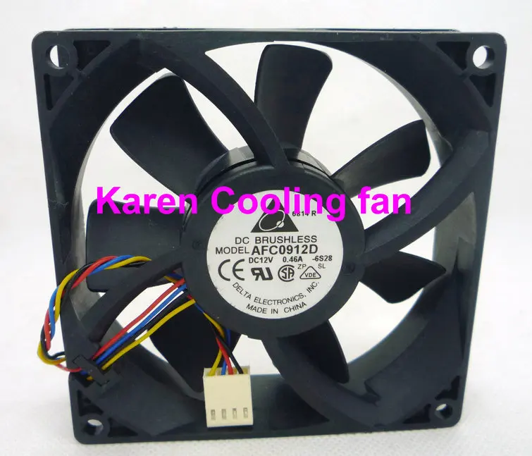 DELTA 9CM AFC0912D 9225 12V 0.46A 4WIRE Cooling Fan
