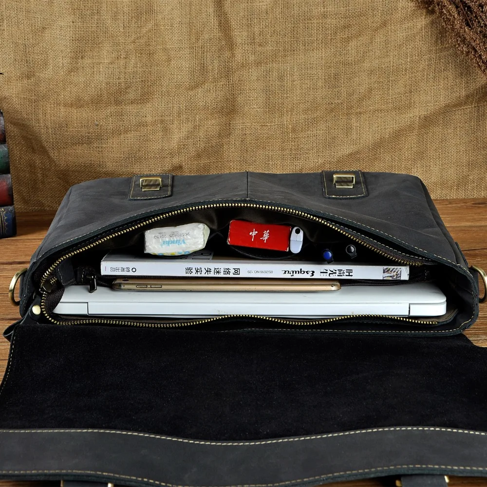 Мужской качественный кожаный деловой портфель лучший профессиональный