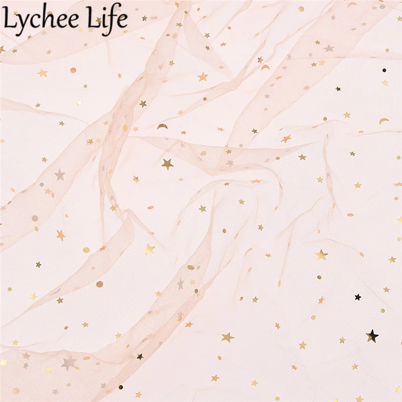 2 Lychee Life Star Moon марлевая ткань 150 см цветная сетчатая кружевная ткань сделай сам ручная работа швейная одежда аксессуары для свадебного платья - Цвет: 2