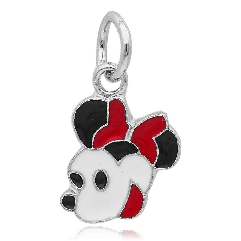 minnie Дропшиппинг Подвески бусины Микки Минни мультфильм хрустальные бусины подходят к оригиналу Пандора талисманы Браслеты DIY женские ювелирные изделия - Цвет: minnie