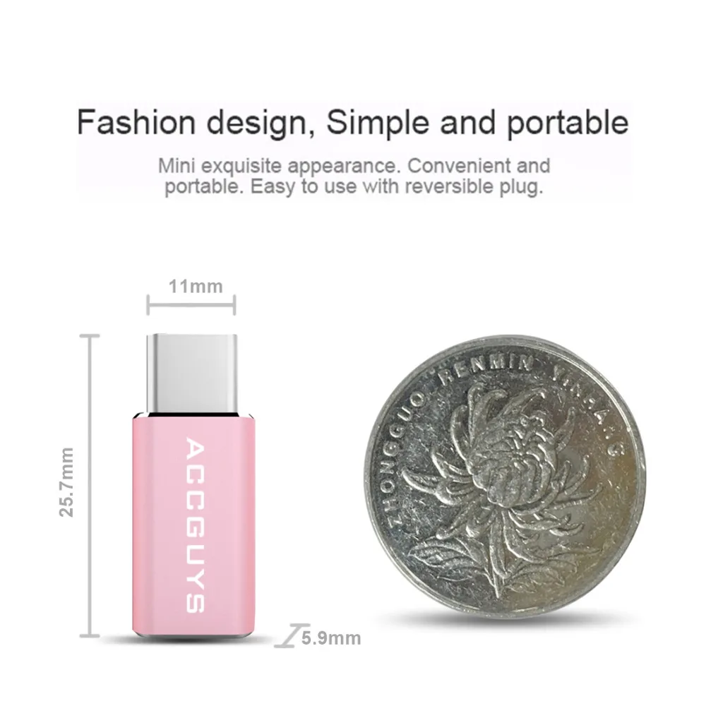 ACCGUYS USB Type C адаптер кабель type usb 2 0 для micro зарядки синхронизации данных nexus 5x6 p lumia 950