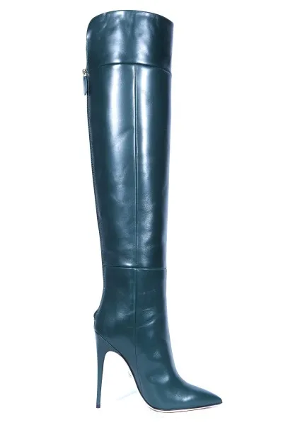 New Women Over The Knee Boots Leather Pointed High Heel Zipper Thigh High Boots Fashion2019 Winter Shoes Woman Sexy Ladies Shoes