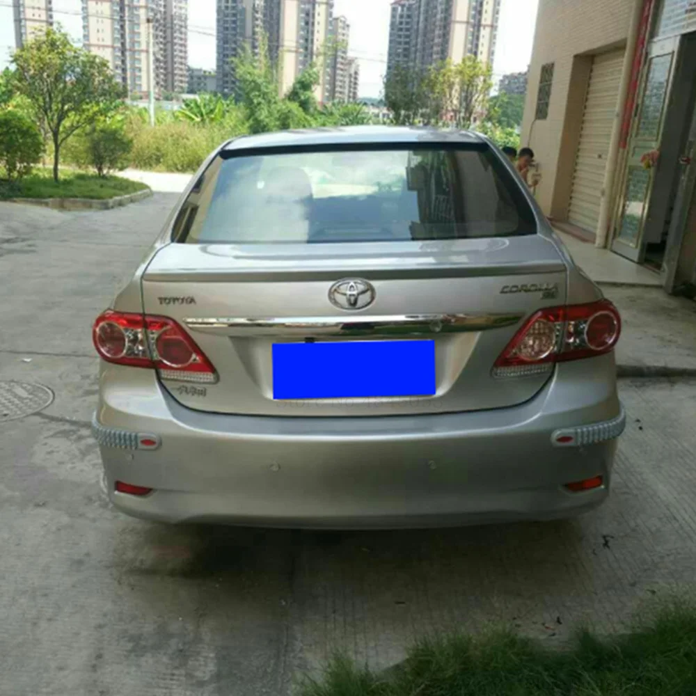 Для Toyota Corolla 2007 2013 Автомобильный задний черный спойлер авто ABS пластик