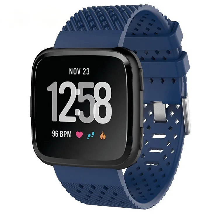 Dark Blue Ремешок для Fitbit Versa Band женский сменный мягкий силиконовый водонепроницаемый браслет на запястье ремешок для Fitbit Versa Lite Band - Цвет: Dark Blue