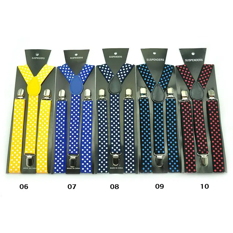 Подтяжки для брюк в горошек с Y образной спинкой 2 5 см|elastic suspenders|fashion suspenderssuspenders