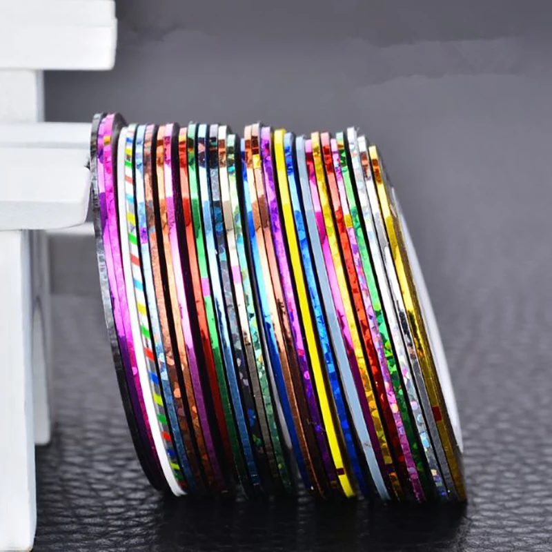 Смешанные полосы ленты DIY Золотая фольга лазерная наклейка жесткие приманки стикер вспышка нахлыстом искусственная рыбья кожа джиг наклейка