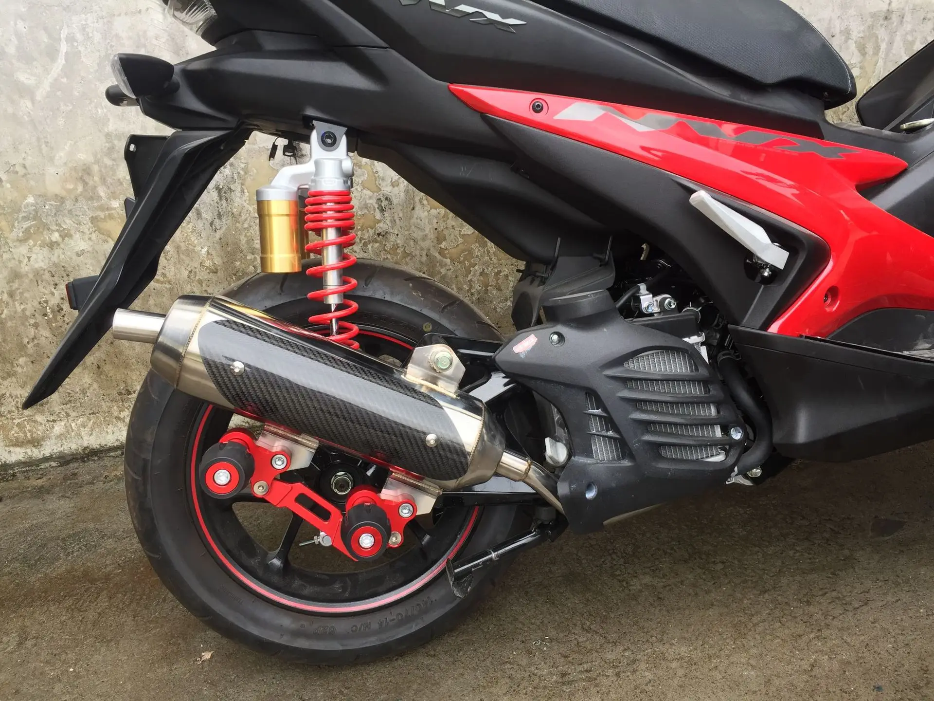 Для YAMAHA NVX 155 NVX155 Aerox155 Aerox углеродный Глушитель выхлопная труба из нержавеющей