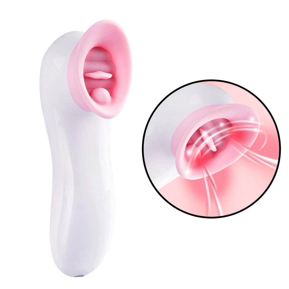 Nipple Breast Sucking Stimulator Vibrator Sex Oral Licking Tongue 7 Vibrating Clitoris Adult Product | Красота и здоровье