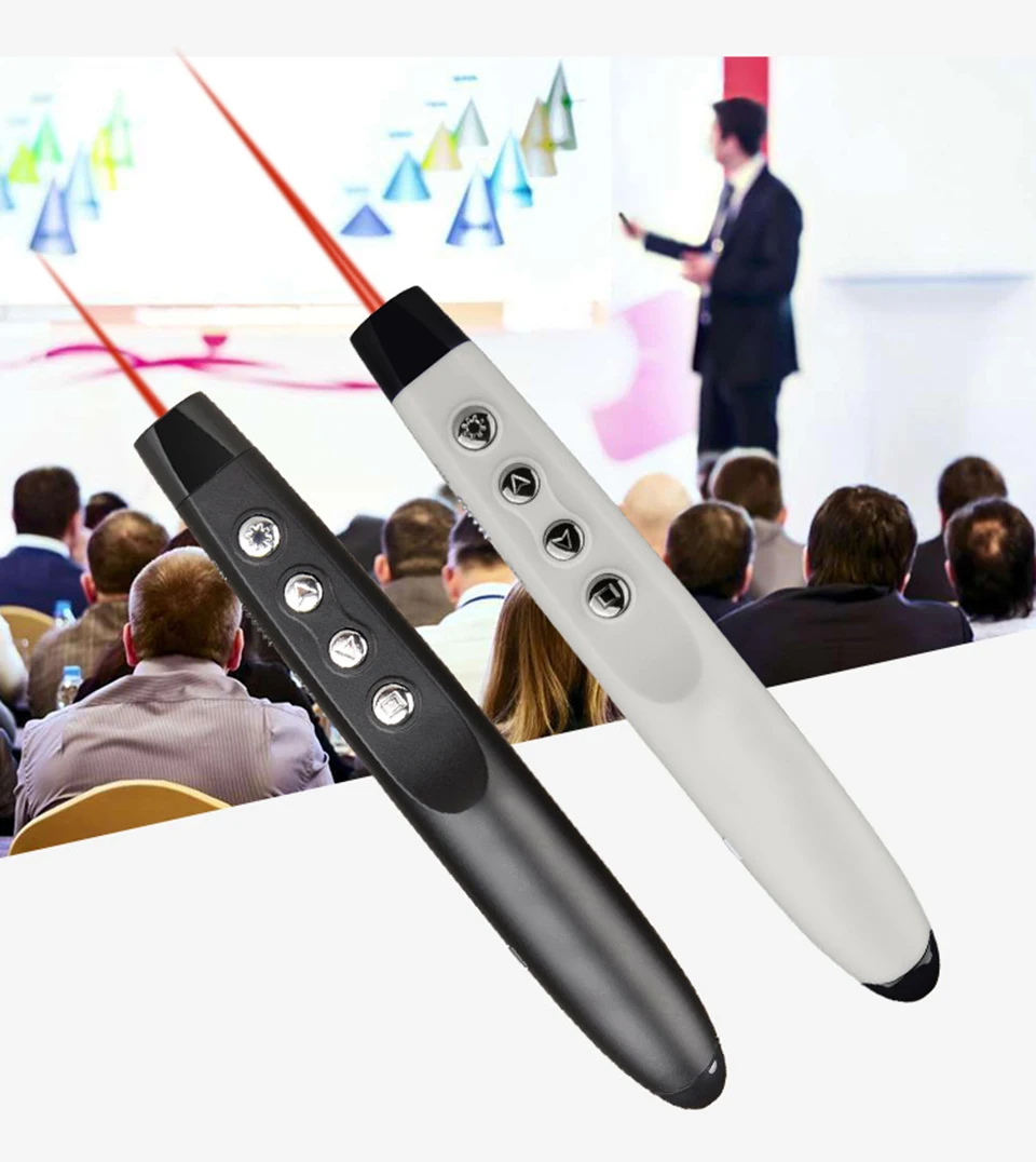 Презентер флип-ручка беспроводная 2,4 ГГц Powerpoint PPT Clicker дистанционное управление PPT USB Лазерная презентация с приемником