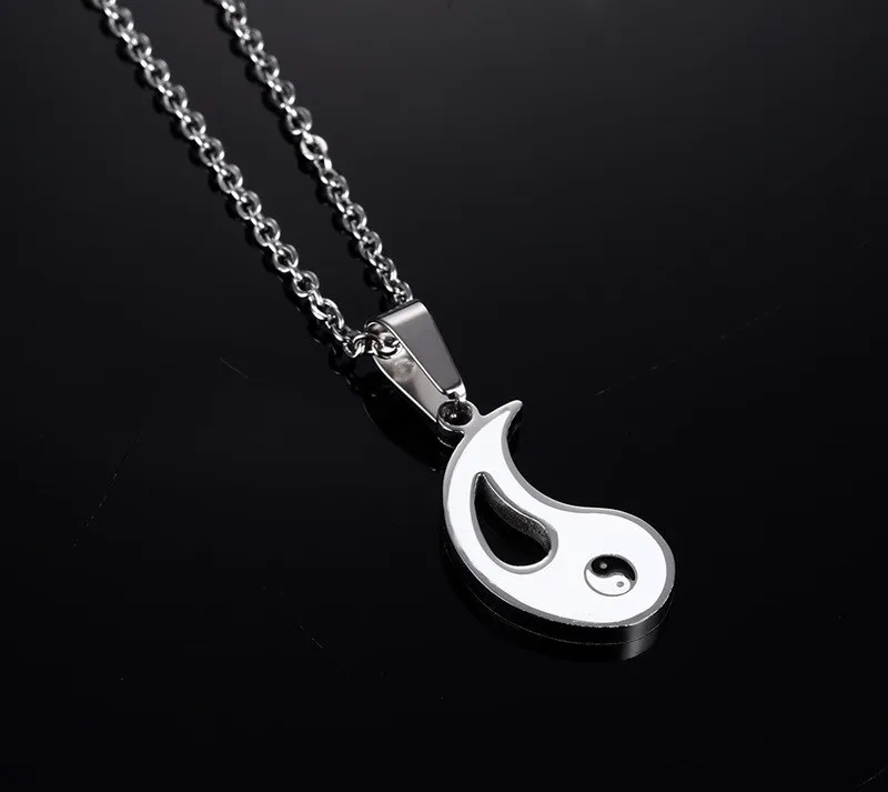 Китайский Мистический Yin Yang кулон Цепочки и ожерелья из нержавеющей стали Багуа кулон для Для мужчин Новинки для женщин модная пара Цепочки и ожерелья