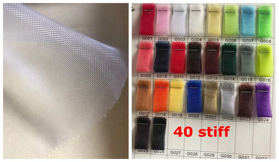 40 stiff black Специальная жесткая сеточка для одежды, аксессуары для волос, 5 ярдов/партия - Цвет: 40 stiff black