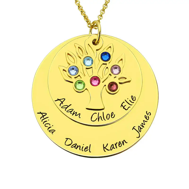 Оптовая продажа индивидуальное ожерелье золотого цвета с камнем талисманом для