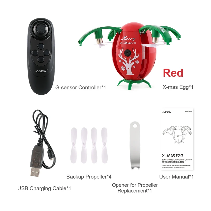 Red JJRC H66 яйцо 720P Wi-Fi FPV селфи Дрон с датчиком силы тяжести режим удержания высоты RC Квадрокоптер RTF для детей Рождественский подарок подарки - Цвет: Red