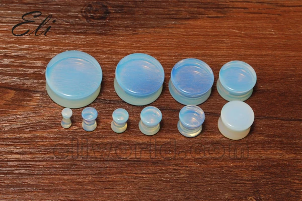 Retail 1 PC 3-25mm Ear Expander Piercing Opalite Stone Plugs Tunnels Gauges Body Jewelry | Украшения и аксессуары