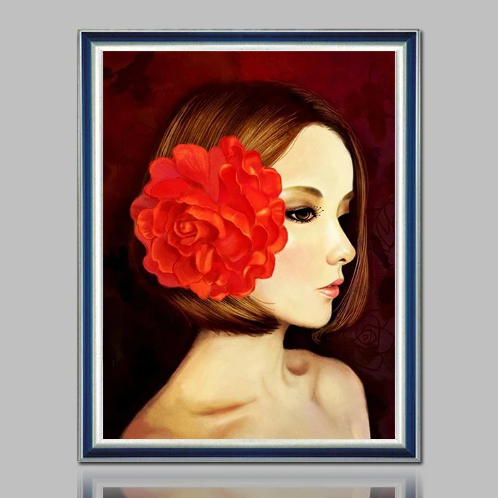 Набор для вышивки крестиком 14 карат модная женская короткая шерстяная вышивка