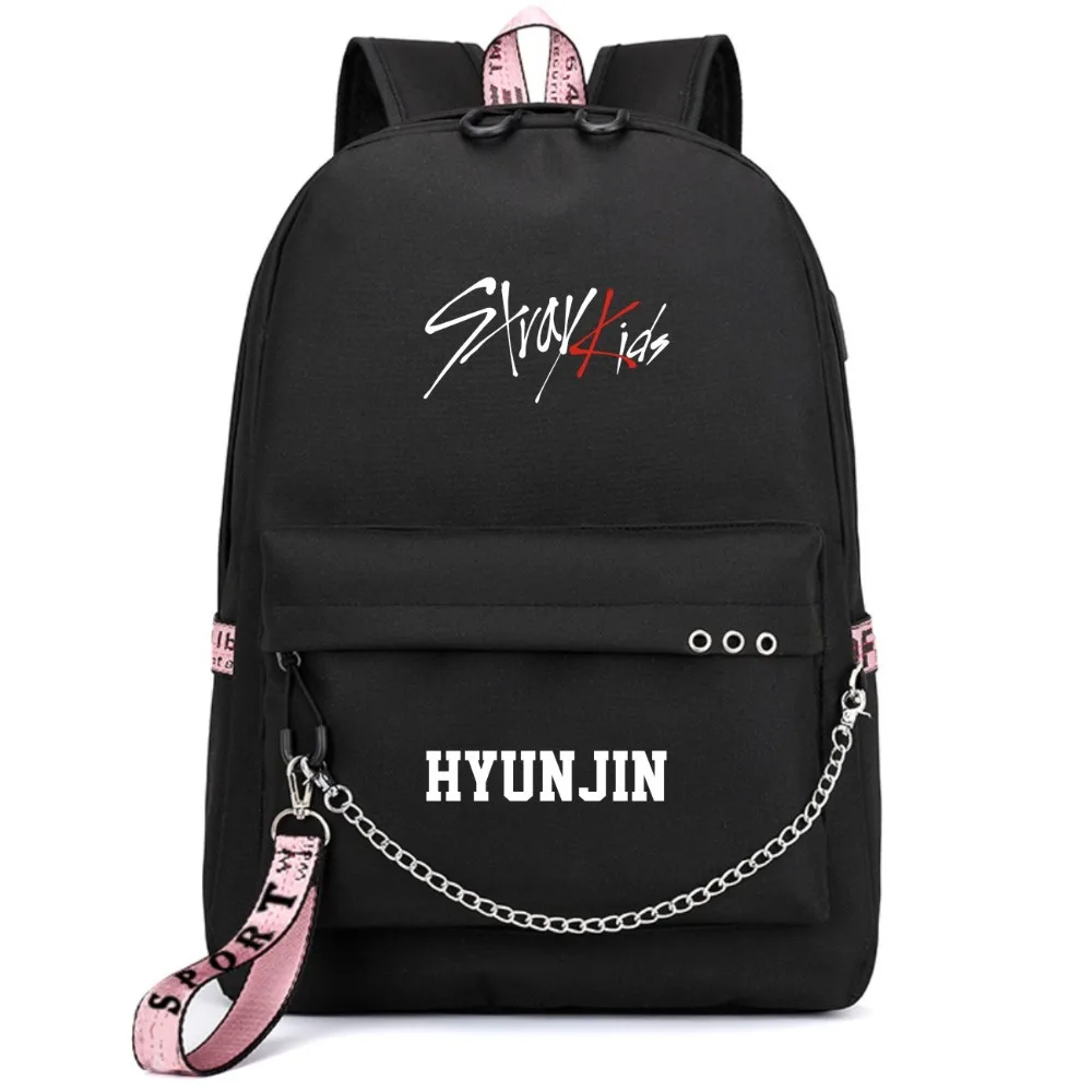 Школьный рюкзак Jisung Felix для детей дорожные сумки ноутбука с USB разъемом и цепью