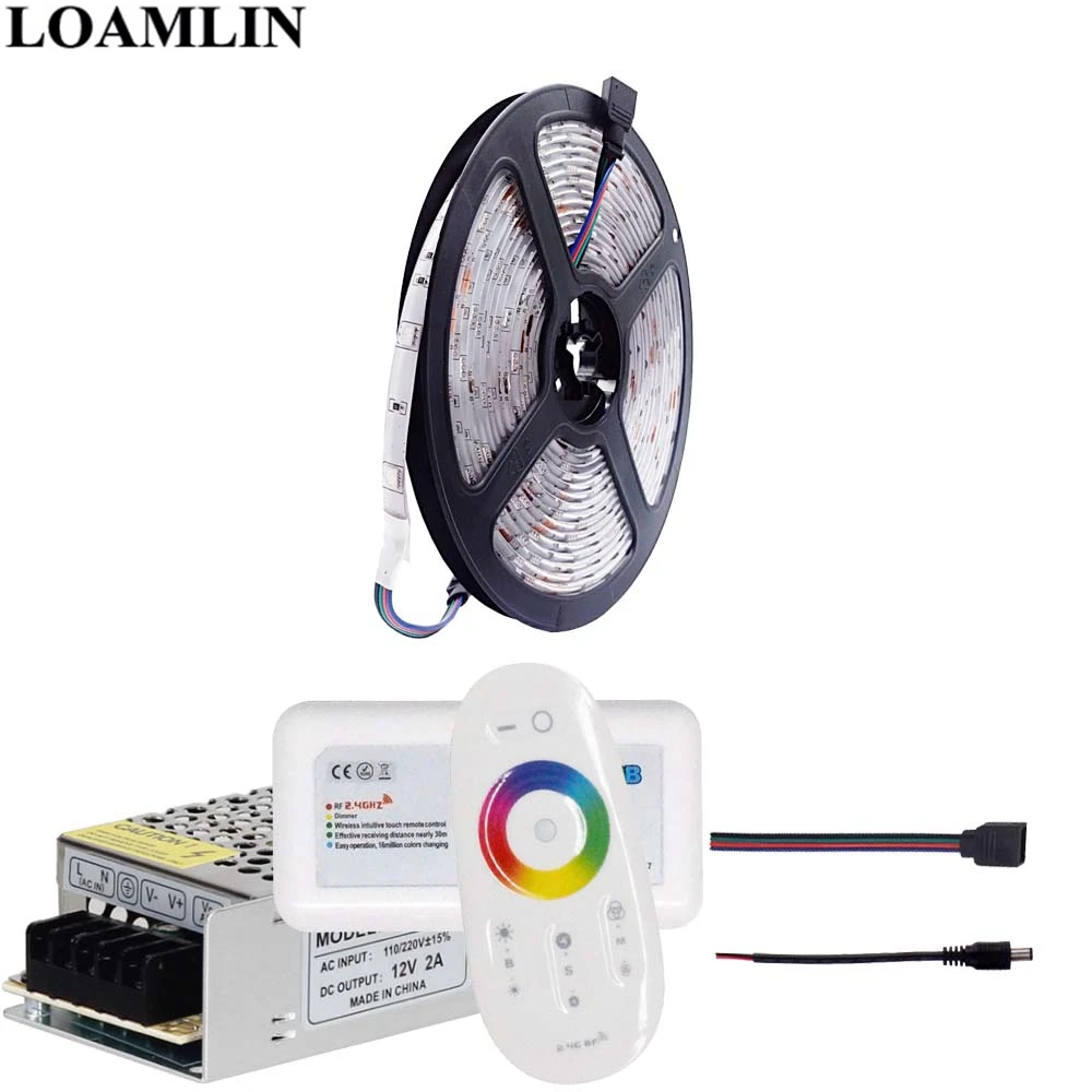 5 м 10 15 20 5050SMD RGB Светодиодная лента гибкий свет 30 светодиодов/м 2 4 г Led контроллер