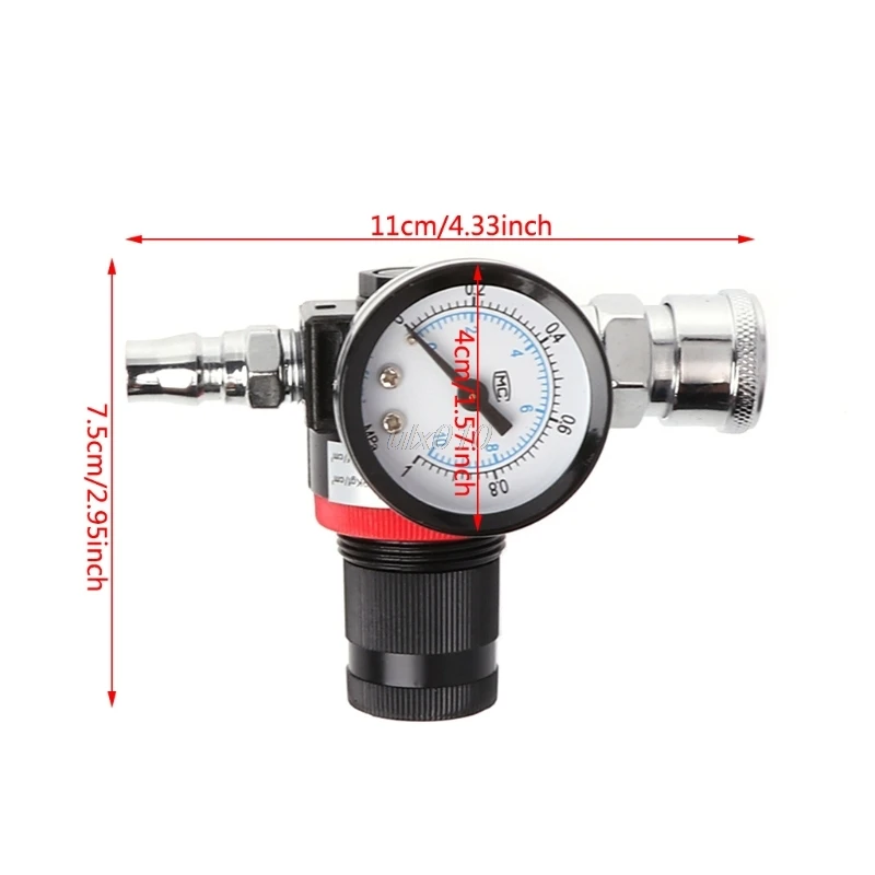 

1/4" HVLP Spray Gun Air Regulator w/Pressure Gauge Diaphragm Control Auto Paint G03 Whosale&DropShip