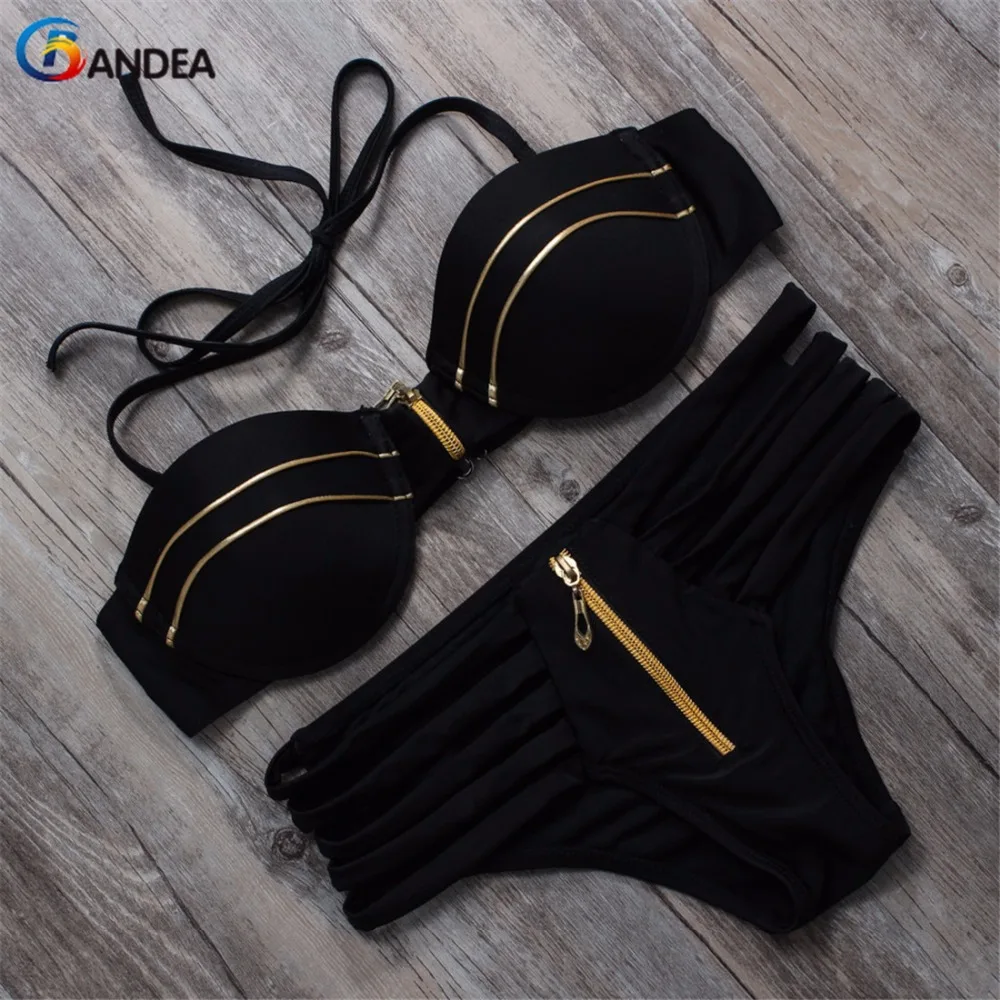 BANDEA push up набор с бикини для женщин 2019 купальник сплошной на шнуровке купальный