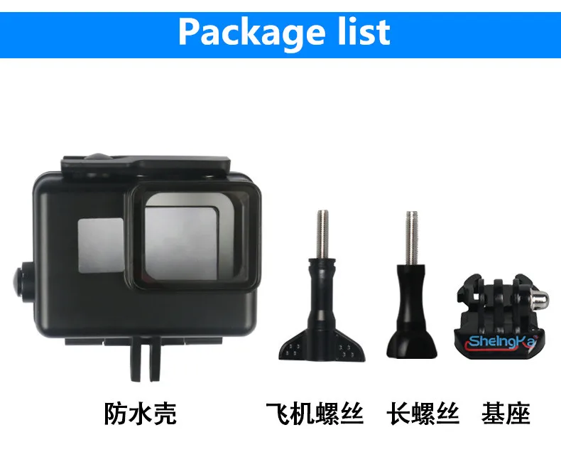 Водонепроницаемый чехол для gopro hero5 6 7 black Kong Kim из закаленного стекла альпинизма