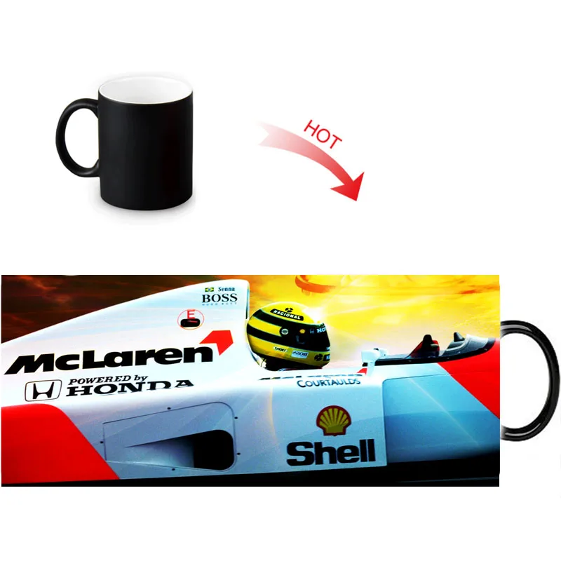 Ayrton Senna da Silva печатные кружки для смены цвета домашняя Фарфоровая чашка чая и