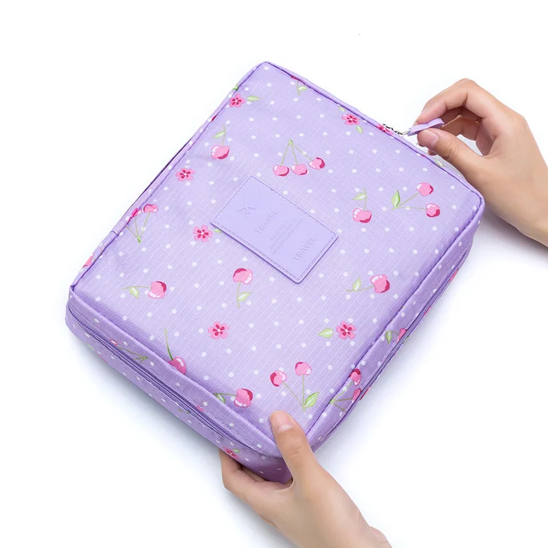 Purple cherry Женская косметичка, необходимая косметичка, косметичка, красивый чехол, косметичка, дорожный органайзер, чехол для костюма, косметичка, чехол - Цвет: Purple cherry