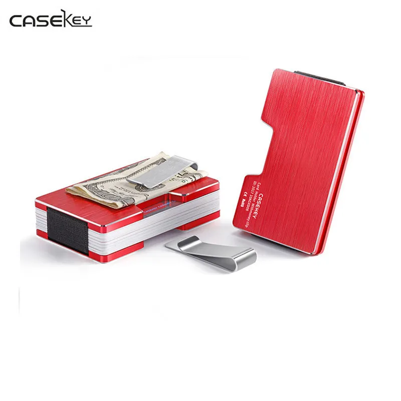 CaseKey Женский Бренд металлический бизнес ID держатель для кредитных карт мини Банк