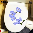 YOJA 22,1x22,8 см синий фаленопсис домашняя Гостиная Наклейка на стену Наклейка унитаз Декор Наклейка