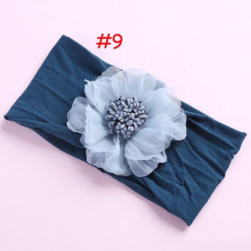 Новинка 2019 большая нейлоновая повязка на голову с цветочным принтом ткань тюрбан