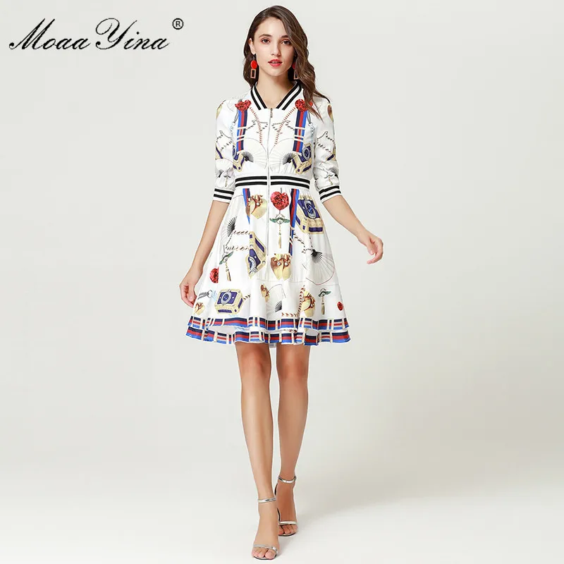 Женское платье мини MoaaYina в полоску с коротким рукавом и треугольным вырезом на