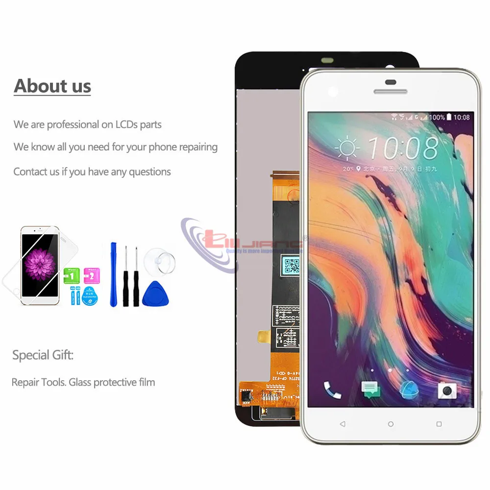 5," дисплей для htc Desire 10 Pro lcd сенсорный экран рамка панель дигитайзер сборка Замена с рамкой сборка