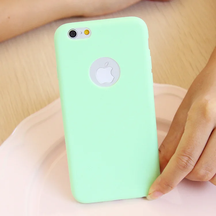 Light Green Ультратонкий однотонный матовый чехол карамельного цвета для iPhone 5, 5S, 6, 6 S, 7, 8 Plus, 6 Plus, 6 s Plus, 7 Plus, X Силиконовый мягкий чехол для телефона из ТПУ - Цвет: Light Green