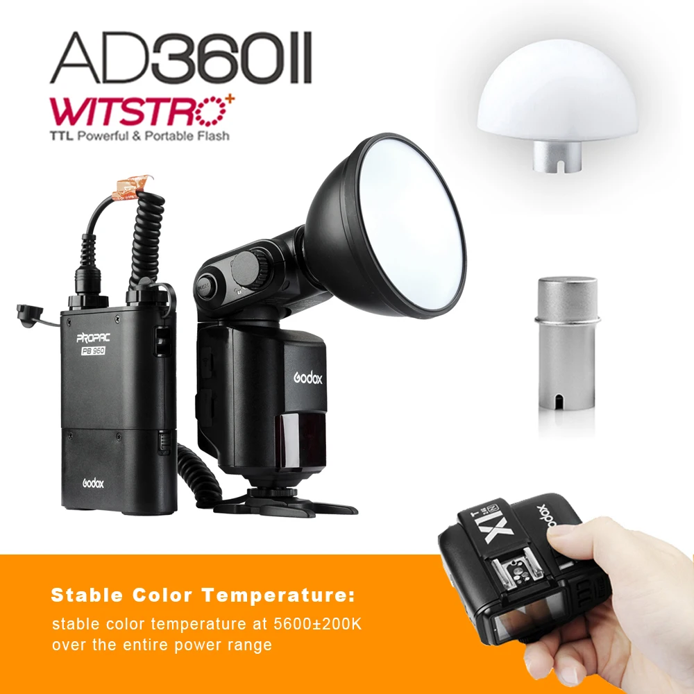 Godox Вспышка Witstro AD360IIN + PB960 TTL вкл/выкл камера Speedlite с X1T беспроводной триггер