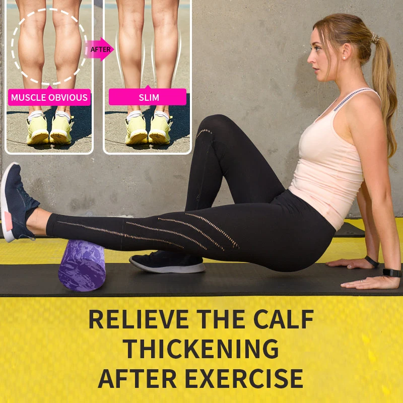 Розовый роллер из пены для йоги 45*14 см для пилатеса, триггер-массажа, домашних упражнений и мышц тела для фитнеса, спорта.