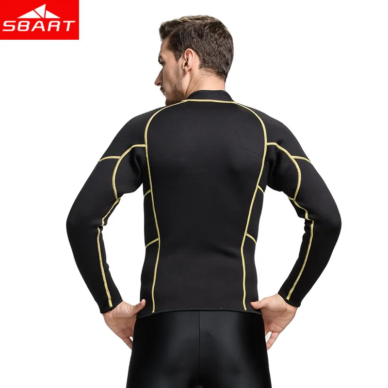 Профессиональный 3 мм неопрена гидрокостюм куртка Для мужчин с длинным рукавом