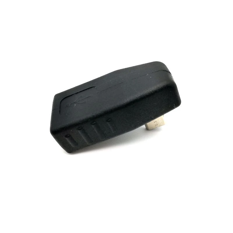 1 шт. автомобильный адаптер Micro USB папа к гнездовой поворот влево конвертер MP3 OTG HOST