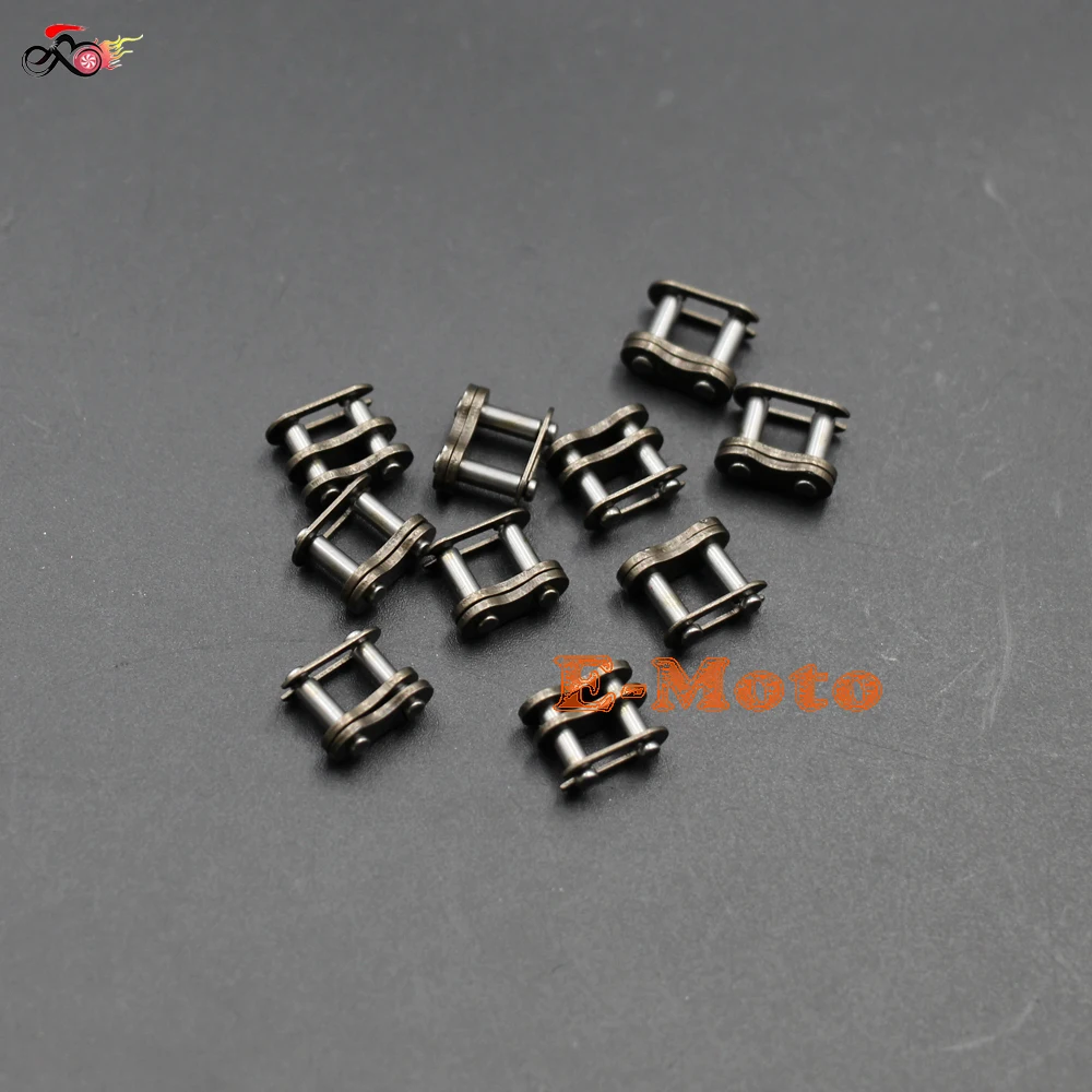 

10X 25H MASTER LINK цепь для 2-х тактных 33cc 43cc 47cc 49cc Скутер мопед мини карманный велосипед картинг ATV