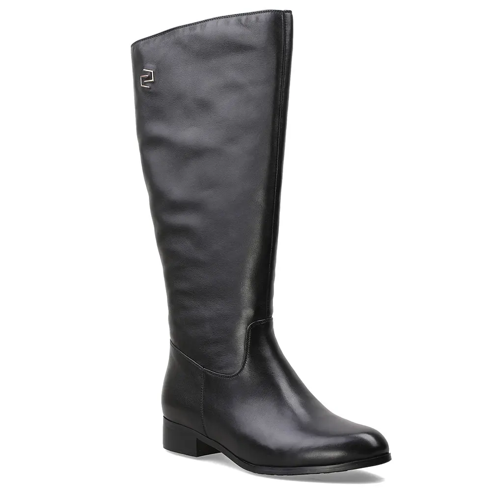 Женские ботинки из овечьей кожи MEBI зимние до середины икры с толстым теплым мехом