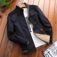 new brand autumn winter men cotton jackets 2 side wears stand collar bomber jacket casual loose military tactical jacket