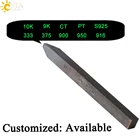 CSJA 10K 9K ct PT 375 333 900 950 S925 916, прямой металлический инструмент, стальная штамповочная форма для пометок, ювелирных изделий, плоская поверхность E396