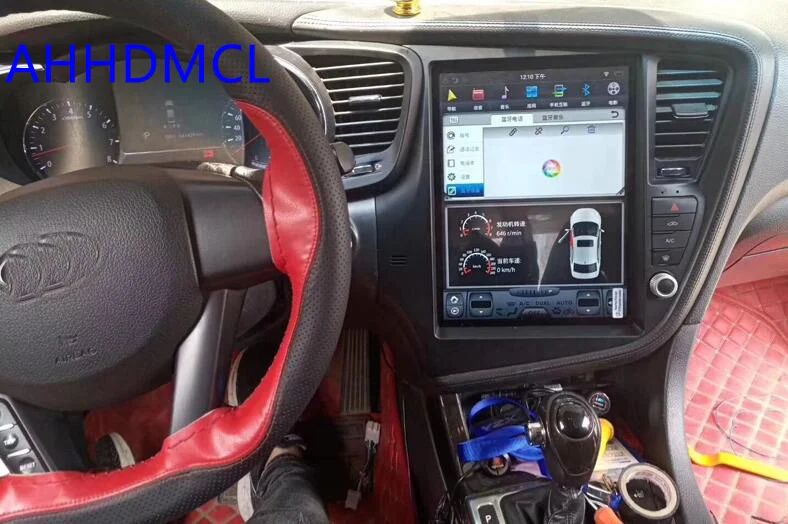 Автомобильным бортовым компьютером коврик для Tesla Стиль мультимедийный плеер Android 7,1 gps для Kia K5 Оптима левым 2010 2011 2012 2013