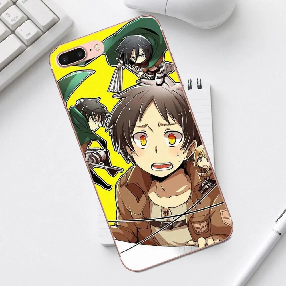 Japanese Comics Attack On Titan Soft Bags Cases For Galaxy Alpha Core Prime Note 4 5 8 S3 S4 S5 S6 S7 S8 S9 mini edge Plus | Мобильные