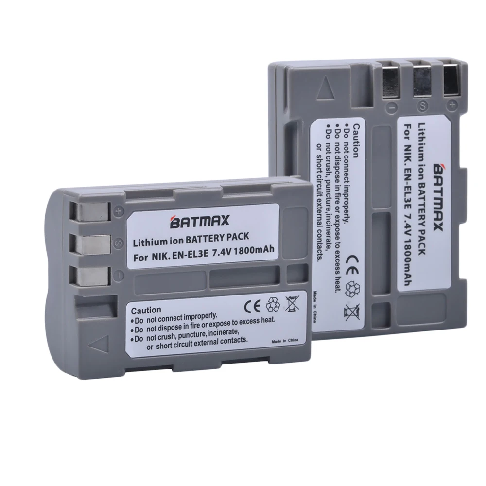 Аккумуляторы для камеры Batmax 3 шт. внешние аккумуляторы EL3E + зарядное устройство USB