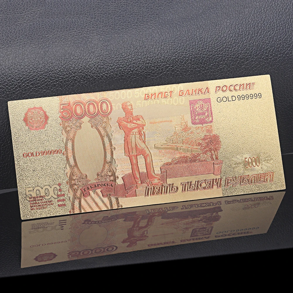 Позолоченная копия бумажных денег для банкнот 5000 1000 500 100 купюр украшение