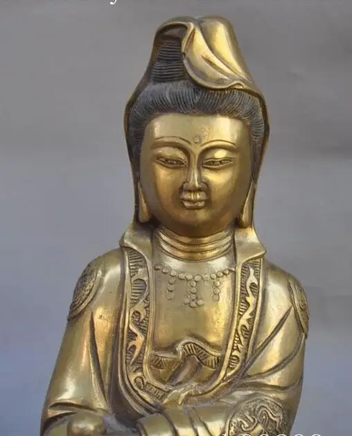 11 &quotкитай тибет буддизм храм латунь Кван Инь Гуаньинь Бодхисаттвы статуя