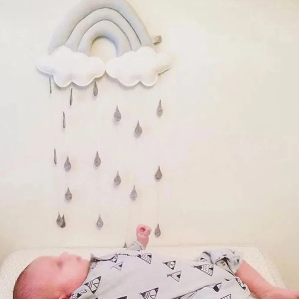 Nordic Style children's Room Decor Felt Cloud Rainbow Kids Decoration Scandinavian Baby Children | Дом и сад