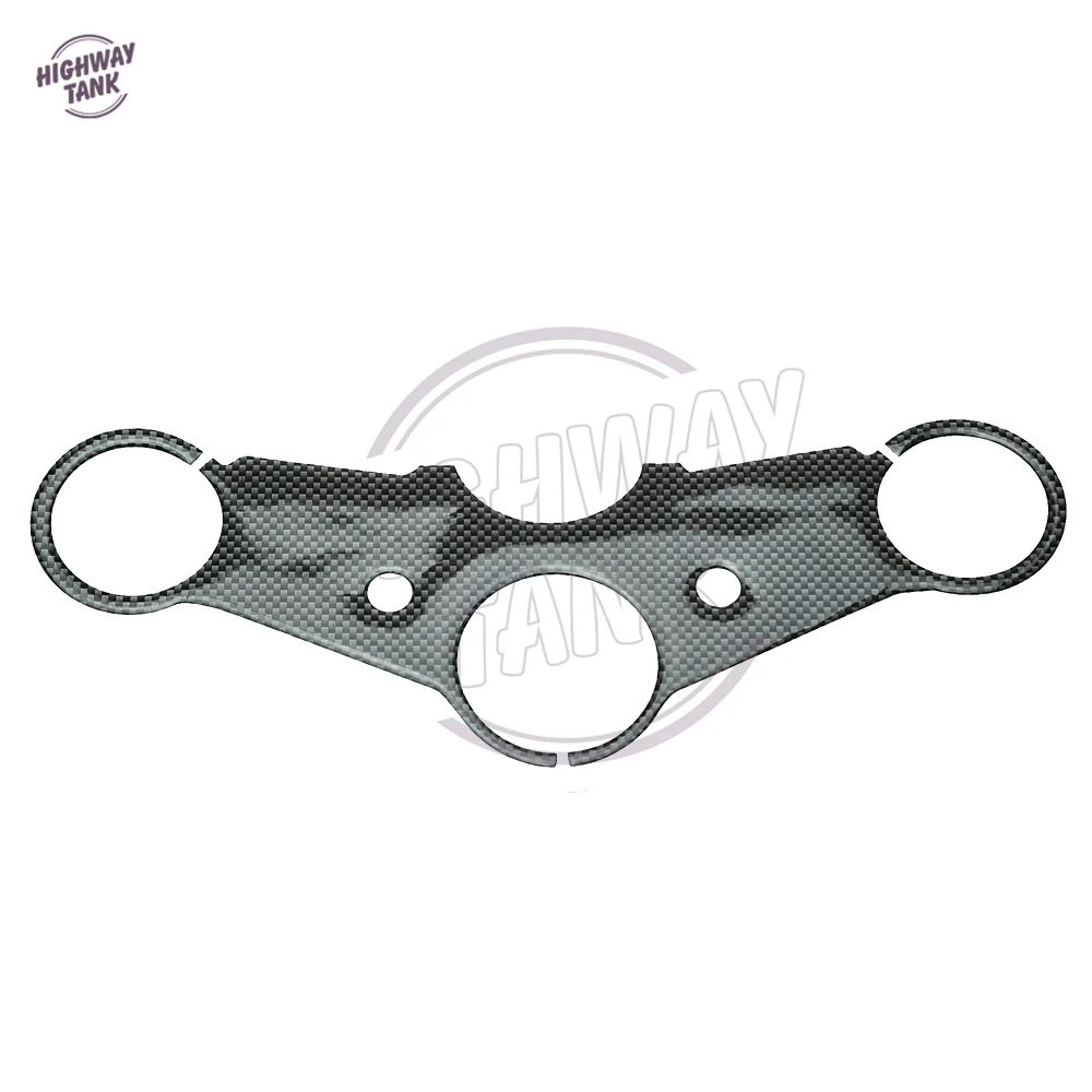 1 шт Мотоцикл углеродного волокна шаблон Топ тройной зажимной хомут стикер чехол